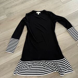 Michael Kors Black and White Striped Women Dress